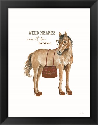 Framed Wild Hearts Horse Print