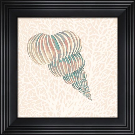 Framed Miami Vibe Seashell 1 Print