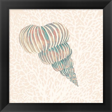 Framed Miami Vibe Seashell 1 Print