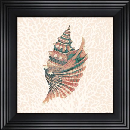 Framed Miami Vibe Seashell 2 Print
