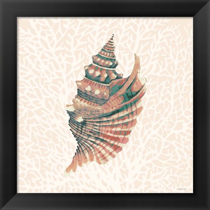 Framed Miami Vibe Seashell 2 Print