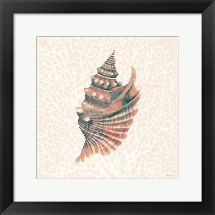 Framed Miami Vibe Seashell 2 Print