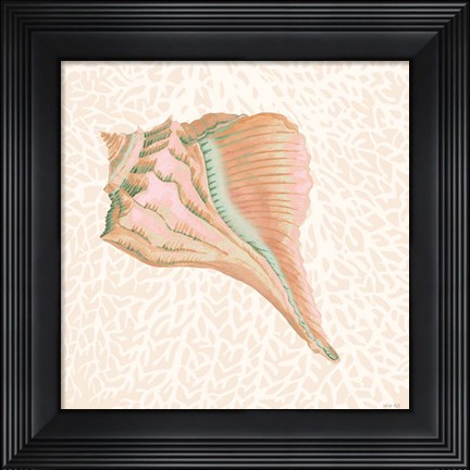 Framed Miami Vibe Seashell 3 Print