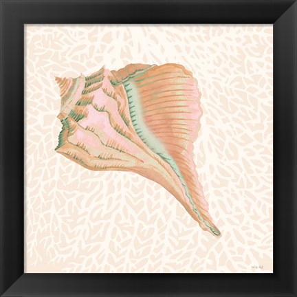 Framed Miami Vibe Seashell 3 Print