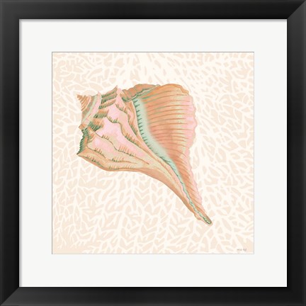 Framed Miami Vibe Seashell 3 Print