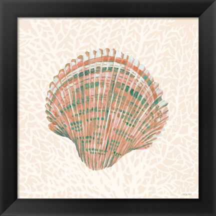 Framed Miami Vibe Seashell 4 Print