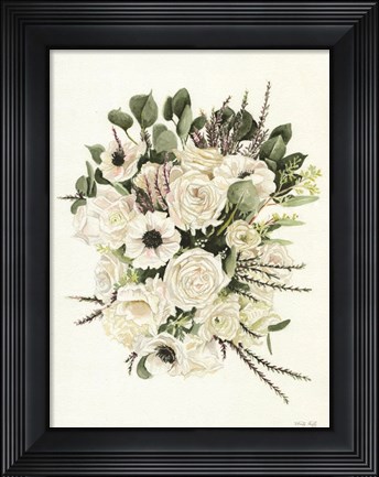 Framed White Bouquet Print