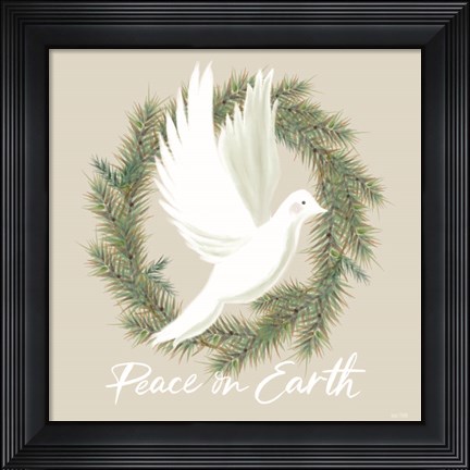 Framed Peace on Earth Dove Print