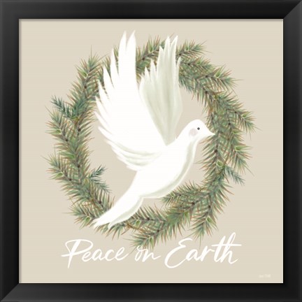 Framed Peace on Earth Dove Print