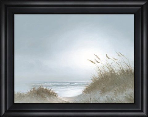 Framed Misty Morning Dunes Print