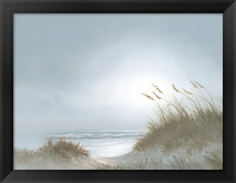 Framed Misty Morning Dunes Print