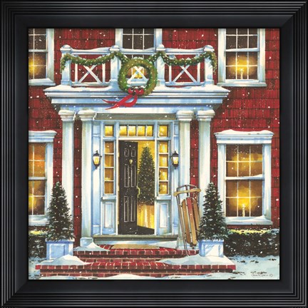 Framed Christmas Welcome Print