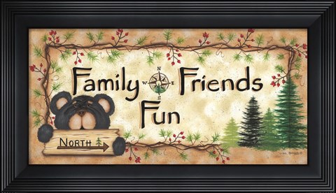 Framed Family Friends Fun Print