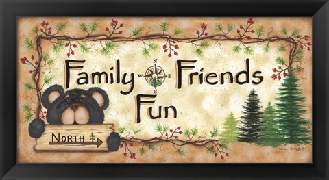 Framed Family Friends Fun Print