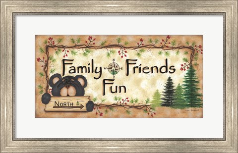 Framed Family Friends Fun Print