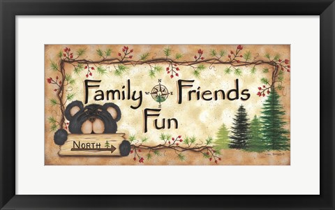 Framed Family Friends Fun Print