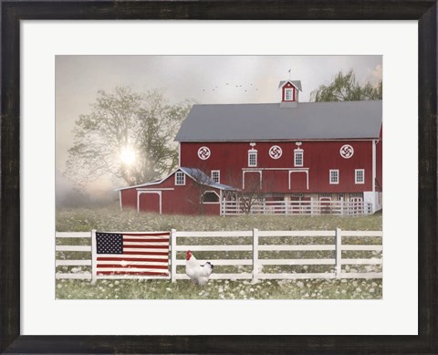 Framed Patriotic Farm Print