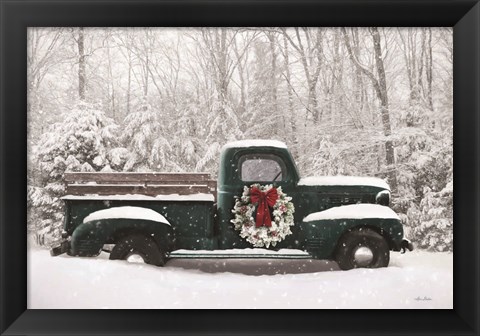 Framed Holiday Vintage Truck Print