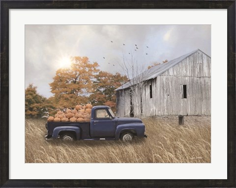 Framed Jonestown Pumpkin Barn Print