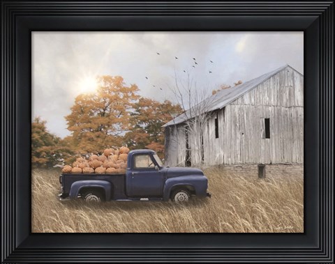 Framed Jonestown Pumpkin Barn Print