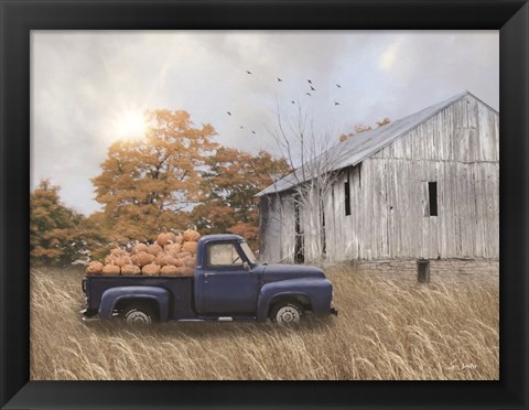 Framed Jonestown Pumpkin Barn Print