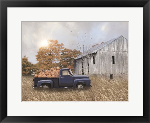 Framed Jonestown Pumpkin Barn Print