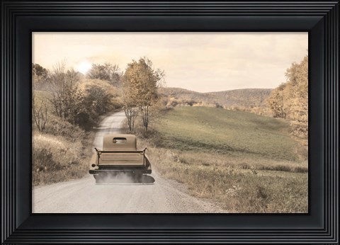 Framed Golden Country Road Print
