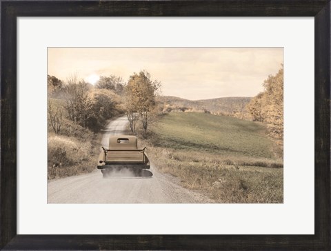 Framed Golden Country Road Print