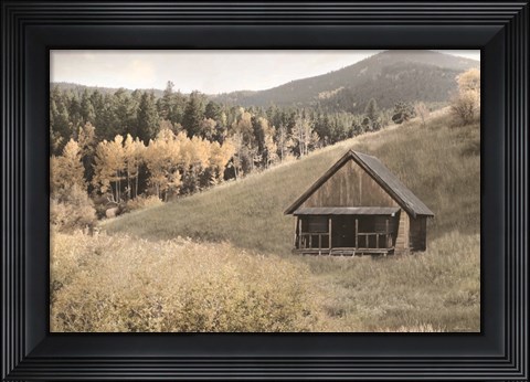 Framed Mountain Hunting Cabin Print