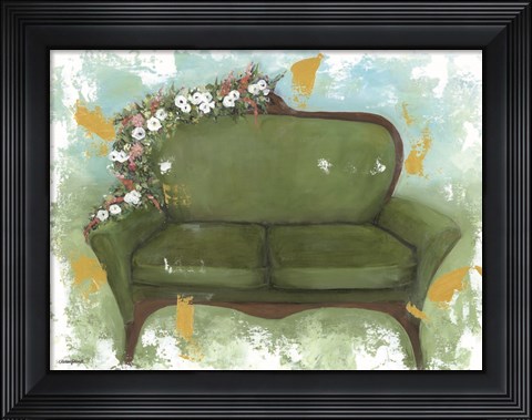 Framed Spring Floral Couch Print