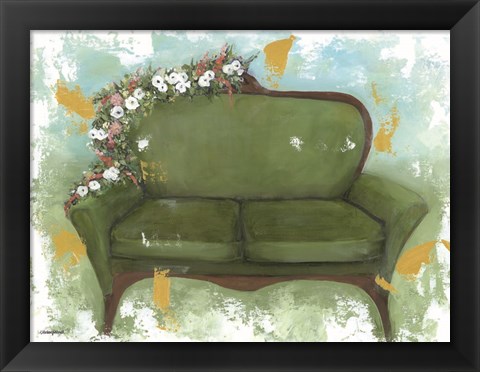 Framed Spring Floral Couch Print