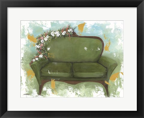 Framed Spring Floral Couch Print