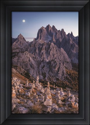Framed Cairns at Mordor Print