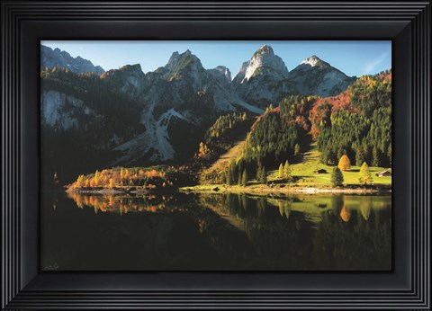 Framed Alps Reflected Print