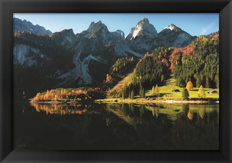 Framed Alps Reflected Print