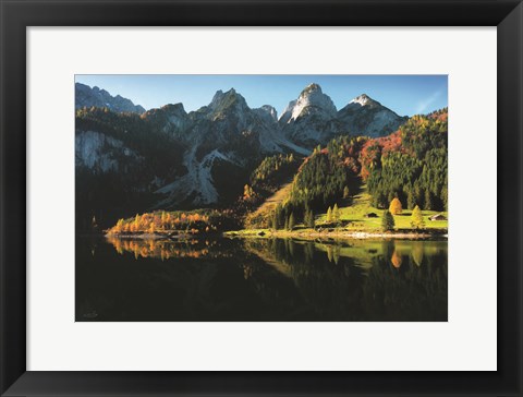 Framed Alps Reflected Print