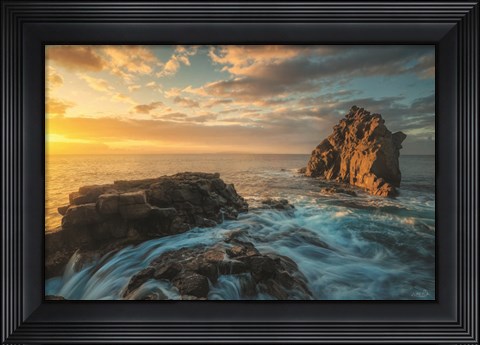 Framed Sunrise at the Coast Print