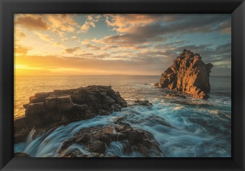 Framed Sunrise at the Coast Print