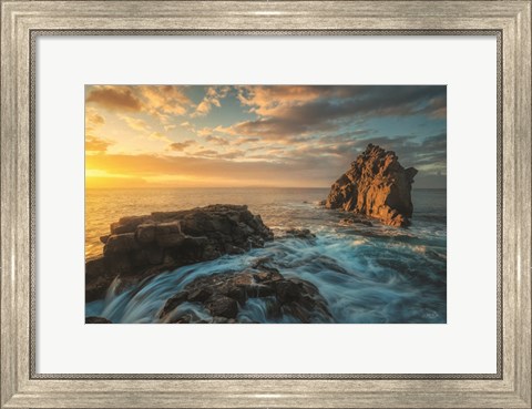 Framed Sunrise at the Coast Print