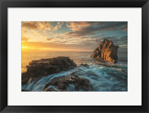 Framed Sunrise at the Coast Print