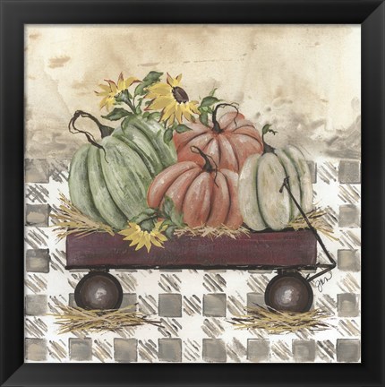 Framed Fall Wagon Print