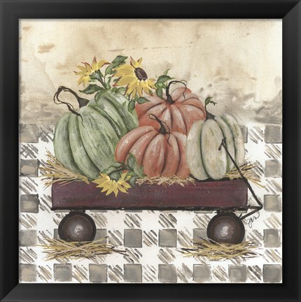 Framed Fall Wagon Print