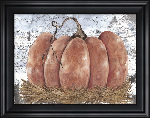 Framed Script Pumpkin Print