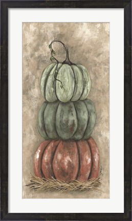 Framed Color Pumpkin Stack Print