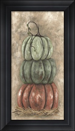 Framed Color Pumpkin Stack Print