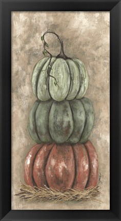 Framed Color Pumpkin Stack Print