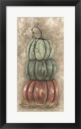 Framed Color Pumpkin Stack Print