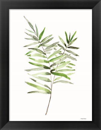 Framed Leafy Stem 1 Print