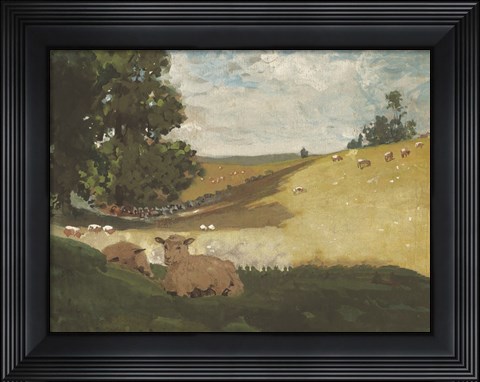 Framed Green Hill 2 Print