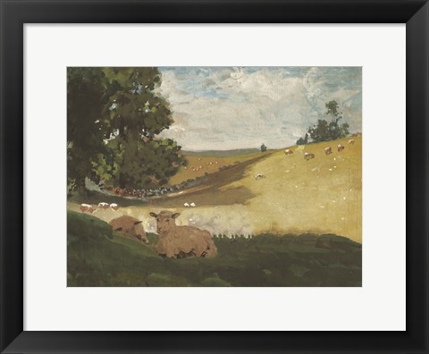 Framed Green Hill 2 Print